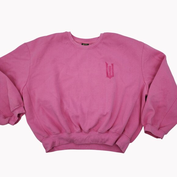 Wicked X  Large Target Paul Tazewell Defy Gravity Crew Fleece Sweatshirt Pink - Picture 3 of 7